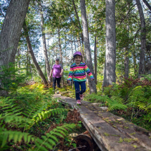 Guided family hike in Katahdin Woods &amp;amp;amp; Waters Photo: Taylor Walker