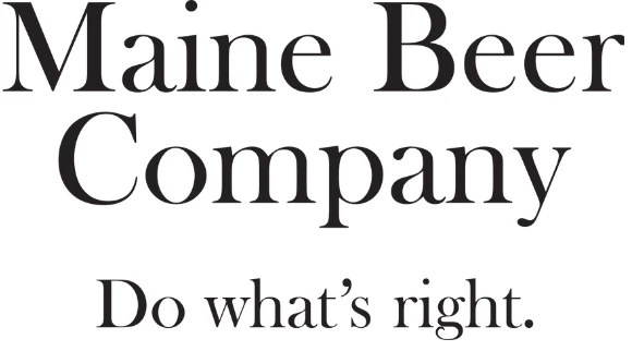 Logo of Maine Beer Company with the tagline "Do what's right." in elegant typography.