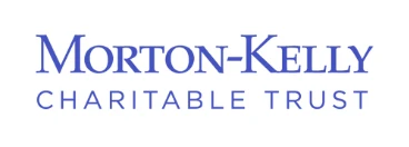 Logo for Morton-Kelly Charitable Trust in blue font on a white background.