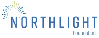 Logo for Northlight Foundation featuring the word "NORTHLIGHT" in blue with a stylized graphic above.