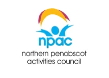 Logo for the Northern Penobscot Activities Council (NPAC) with colorful figures and text.