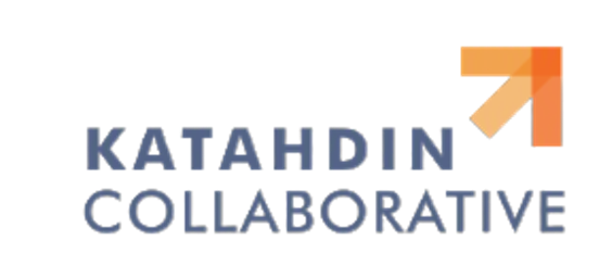 Logo of Katahdin Collaborative featuring stylized text and an upward arrow graphic.