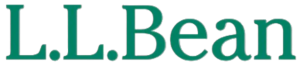 Text logo for L.L. Bean in green, featuring the brand name in a simple, modern font.