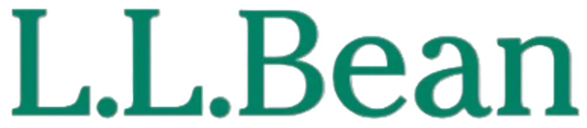 Text logo for L.L. Bean in green, featuring the brand name in a simple, modern font.