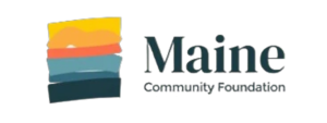 Logo of Maine Community Foundation featuring layered colors representing nature. Text underneath reads "Maine Community Foundation."