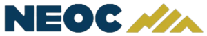 Logo featuring the text "NEOC" in blue with a yellow mountain graphic to the right.