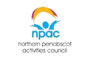 Logo of the Northern Penobscot Activities Council (NPAC), featuring stylized figures and colorful arcs.