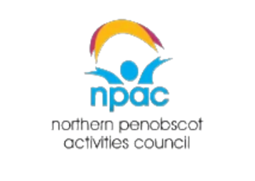 Logo of the Northern Penobscot Activities Council (NPAC), featuring stylized figures and colorful arcs.